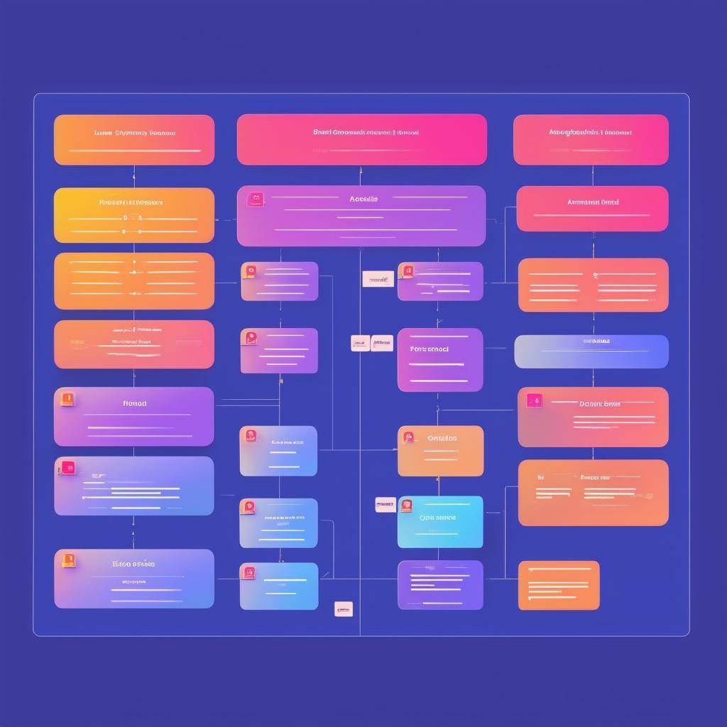 Use the color schema of this website and draw organizational chart for a modern SaaS Product product company